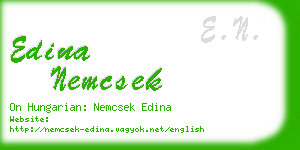 edina nemcsek business card